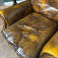 Brown Leather Wing Back Arm Chair00