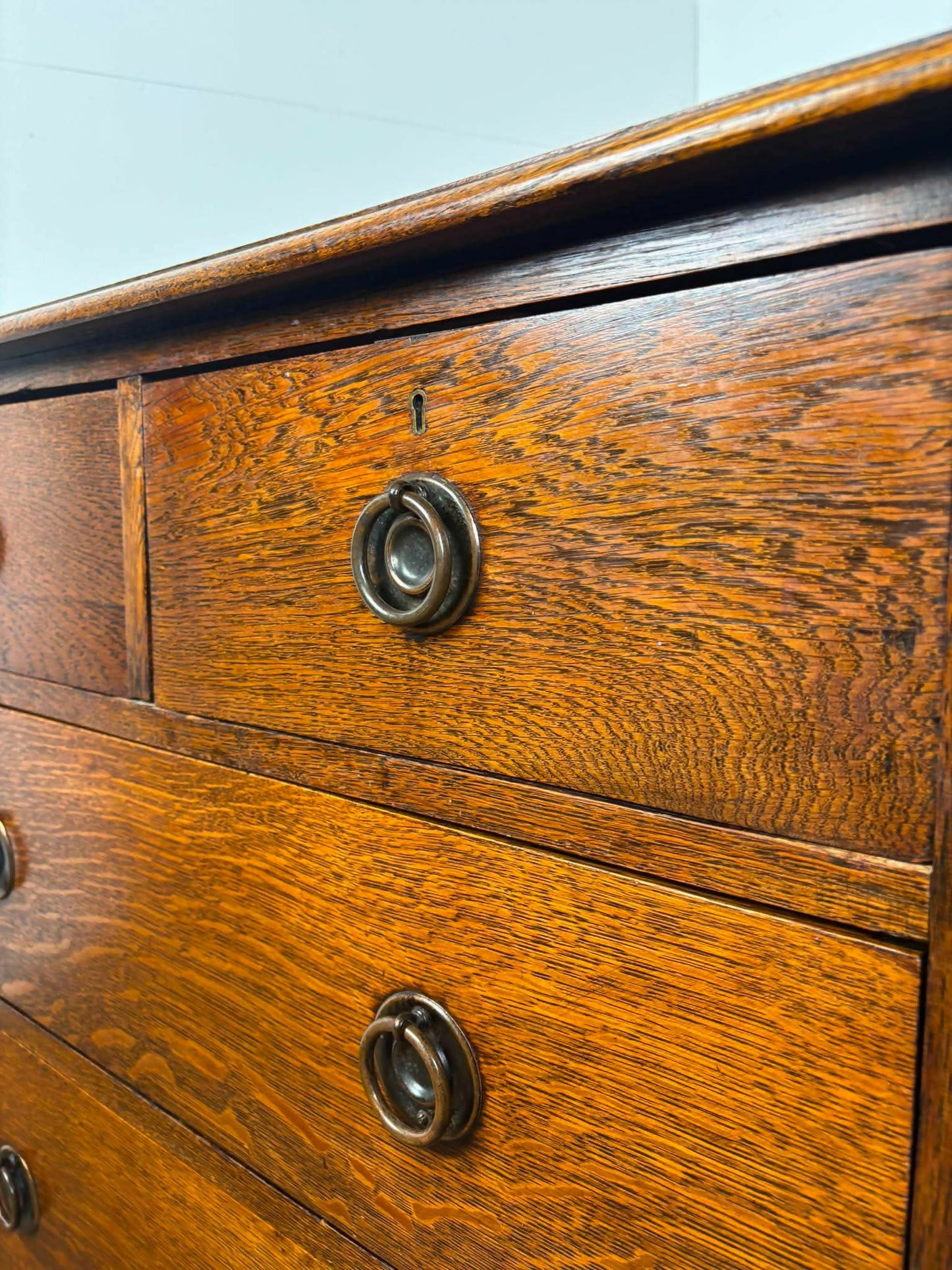 Vintage Oak Two Over Two Chest Of Drawers