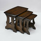 Ercol Nest Of Tables 3 Solid Elm Table Traditional Dark Finish FREE UK Delivery*