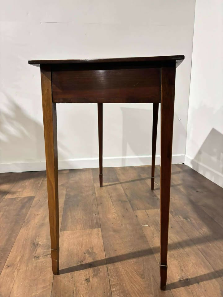 Edwardian Inlaid Mahogany Serpentine Front Side Table