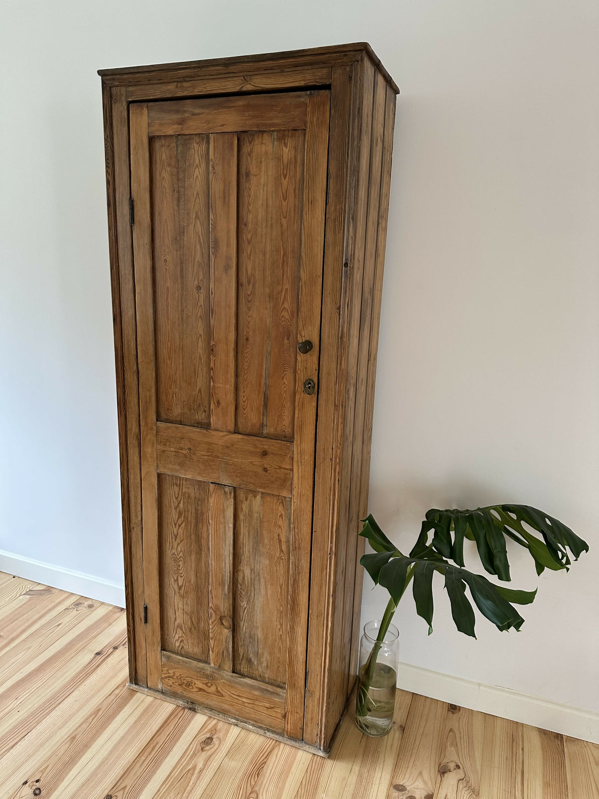 Victorian Pine Cupboard House Keepers Pantry Pitch Pine Rustic Farmhouse Larder Linen Cabinet