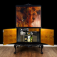 Art Deco Upcycled Queen Anne Cocktail Cabinet: Black Gin Bar Drinks Cabinet