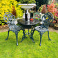 Grey Vintage Cast Iron and Marble Garden Furniture Patio Set