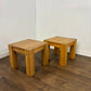 Modern Pair Of Solid Oak Side Tables / Lamp Tables