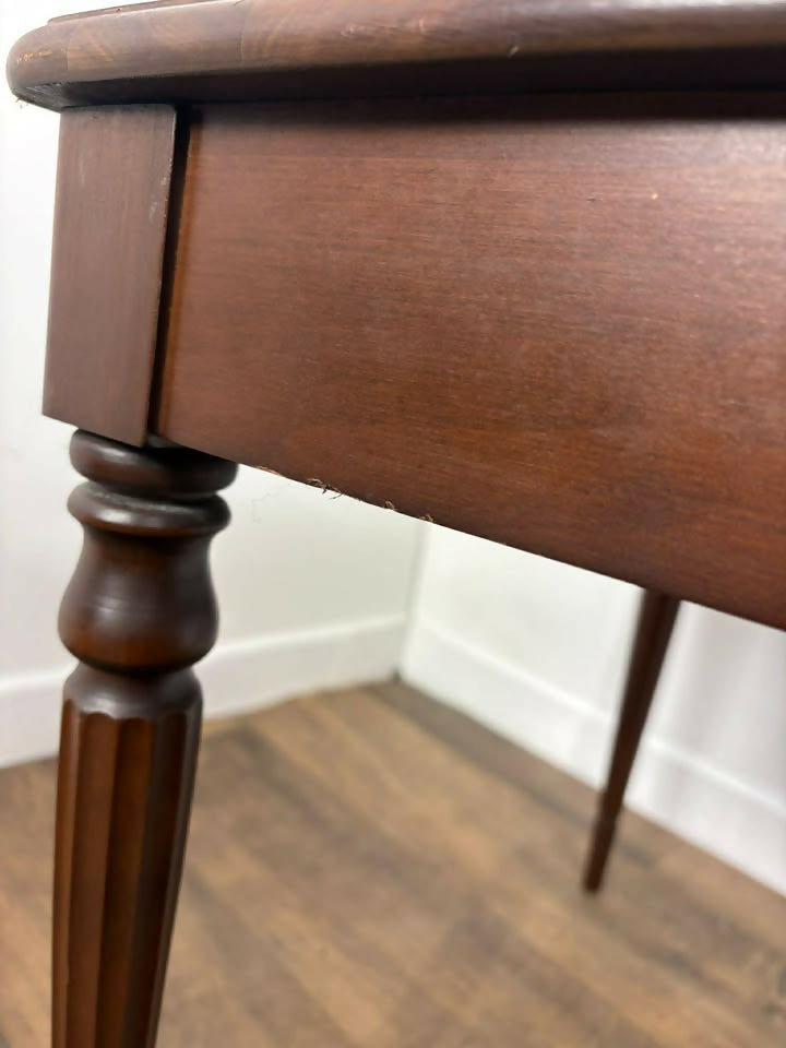Reproduction Mahogany Storage Table with Lift-Up Top