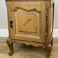 Pair of Bedside Tables Vintage French Louis Style Oak Nightstands Cabinets LOT 6309