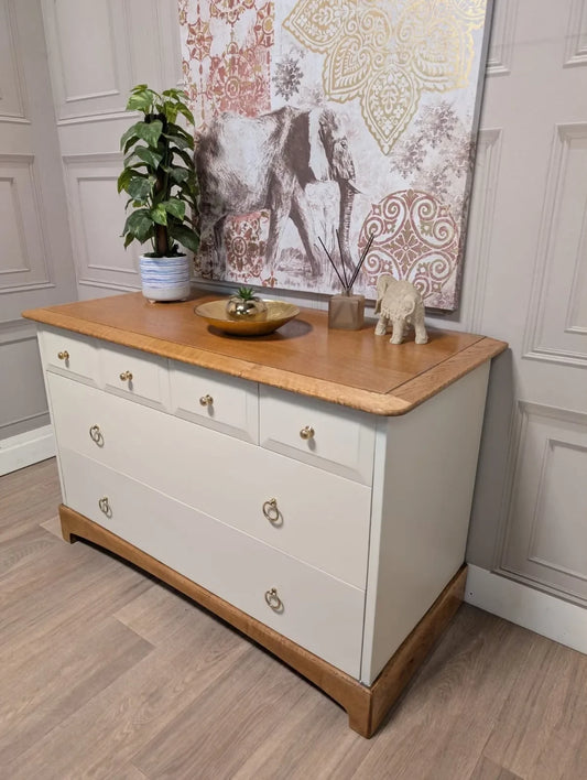 Stag Minstrel Madrigal Range Restored Vintage Drawers French Grey