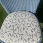 Wedgwood blue accent chair with matching fabric