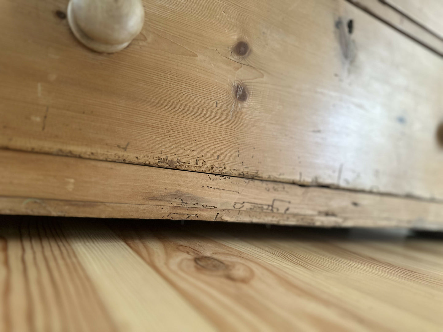 Antique Victorian Pine Chest of Drawers Rustic Stripped Pine