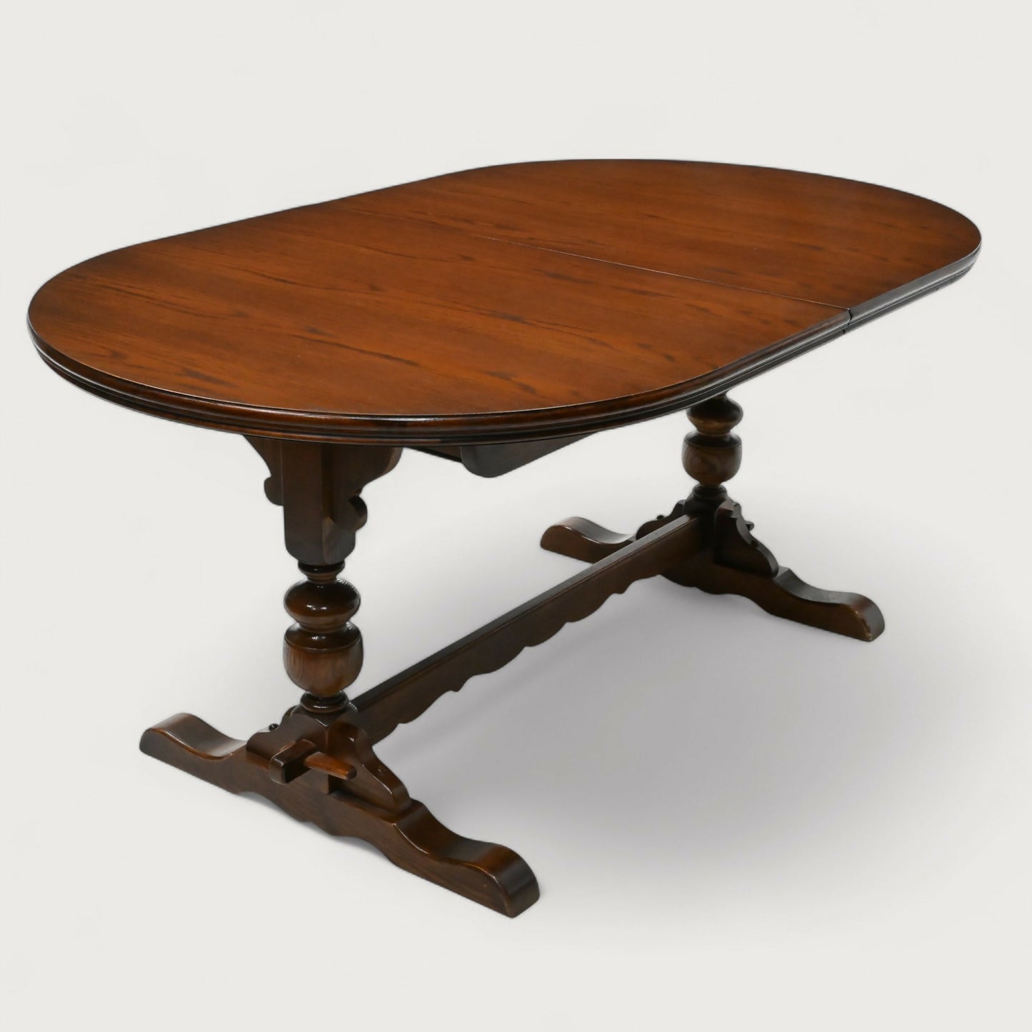 Old Charm Dining Table Tudor Brown Finish Extended Seats 6/8 FREE Delivery*