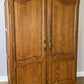 Wardrobe Vintage French Louis XVI Style Oak Two Door Carved Armoire LOT 6493