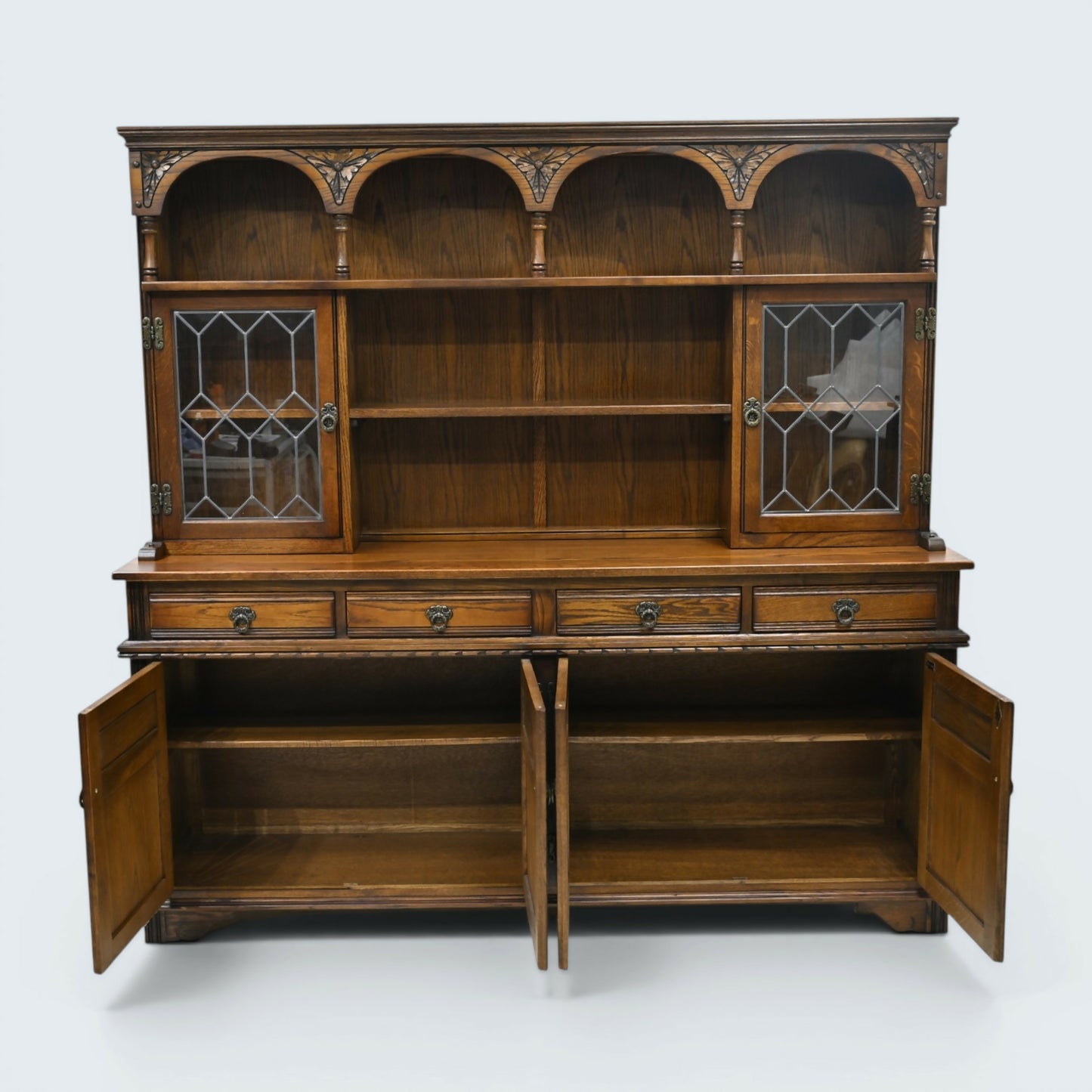 Old Charm Oak Dresser In Light Oak Sideboard Display EXC Clean FREE UK Delivery