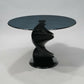 Round Glass Dining Table Designer Black Tint Glass 42" Diameter FREE UK Delivery