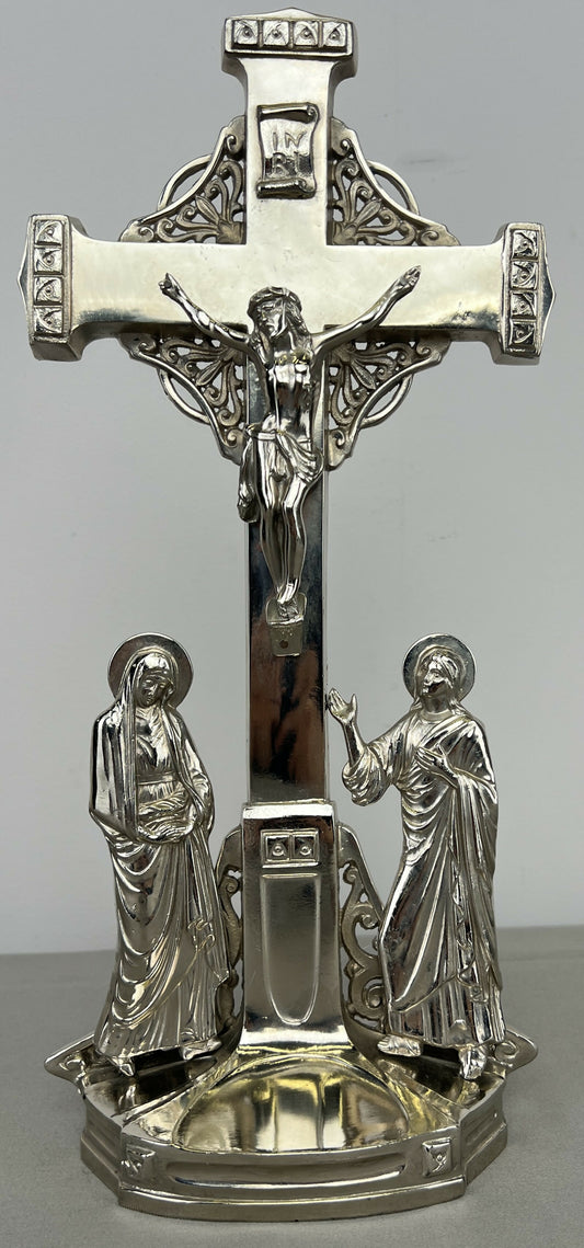 Crucifix Vintage French Style Metal Ornate Religious Figure LOT 6420