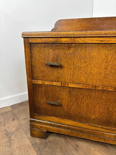 Vintage Oak Two Drawer Chest