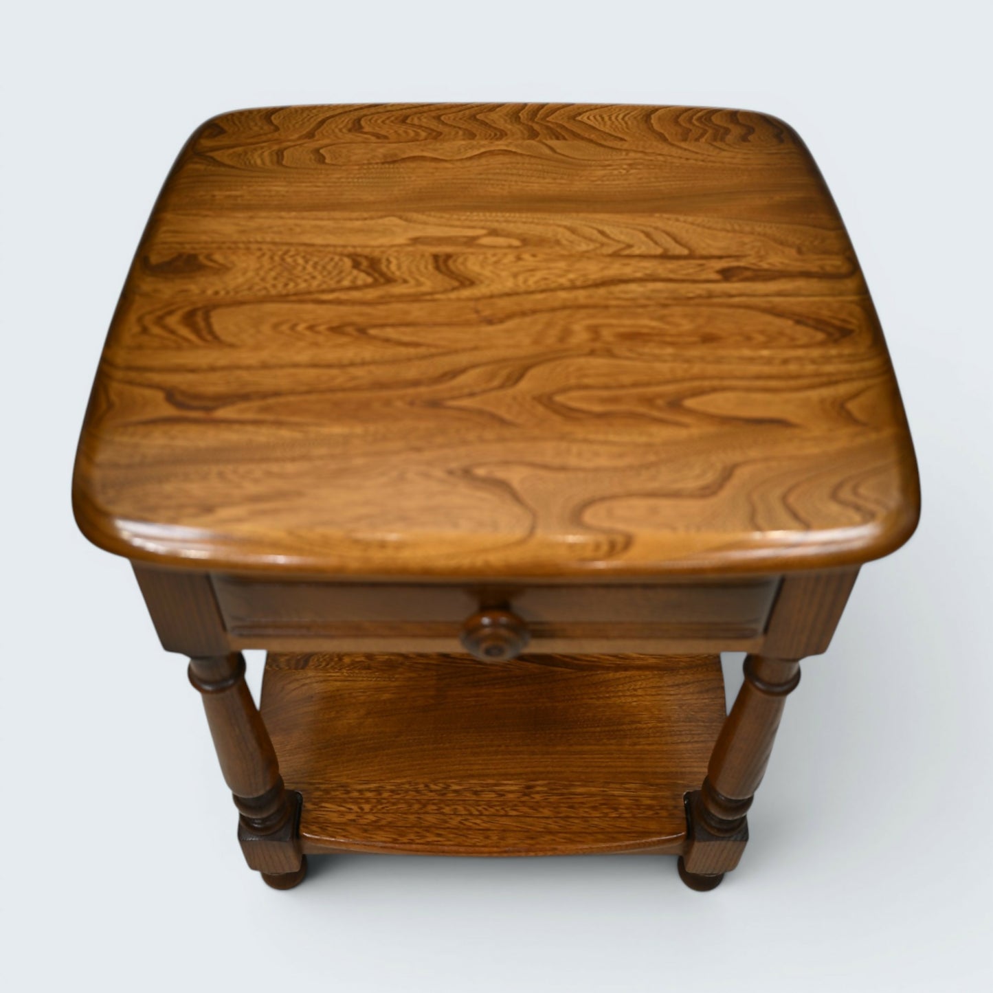 Ercol Lamp/Bedside Table Elm Golden Dawn Finish Mid Century Modern FREE Delivery