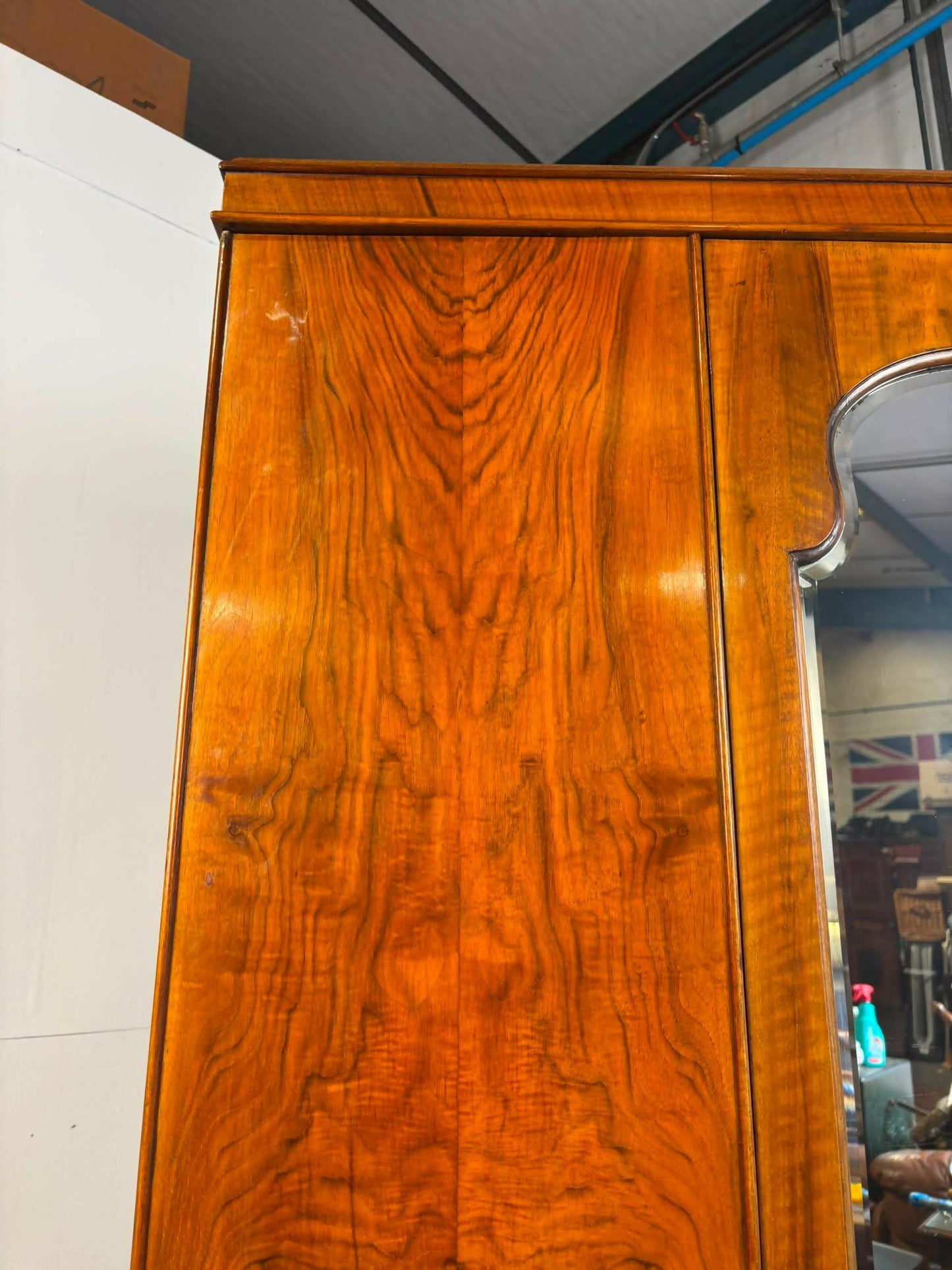 Art Deco Walnut Single Door Wardrobe