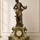 Clock Antique French Ornate Figural Marble Forgeron Mantel Clock LOT 6479