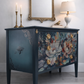 Vintage chest of drawers with floral design