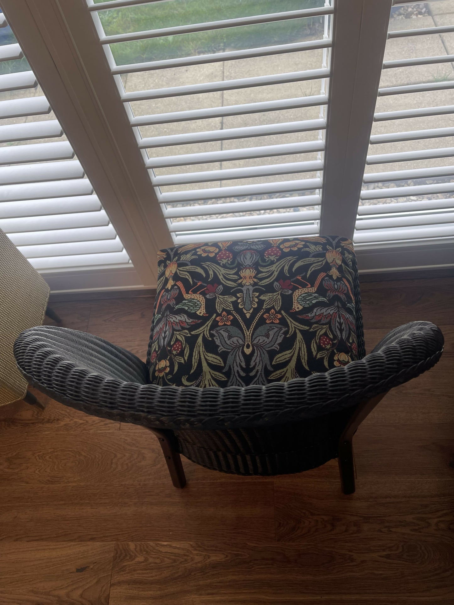 Occasional chair upcycled Lloyd loom mid century chic