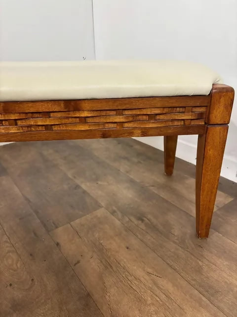 Contemporary Mahogany Framed Duet Piano Stool