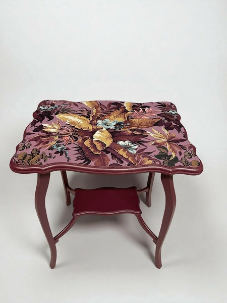 Vintage side table , lamp table , console table Art