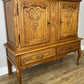 Cabinet Vintage French Louis XVI Oak Display Buffet Carved Sideboard LOT 6316