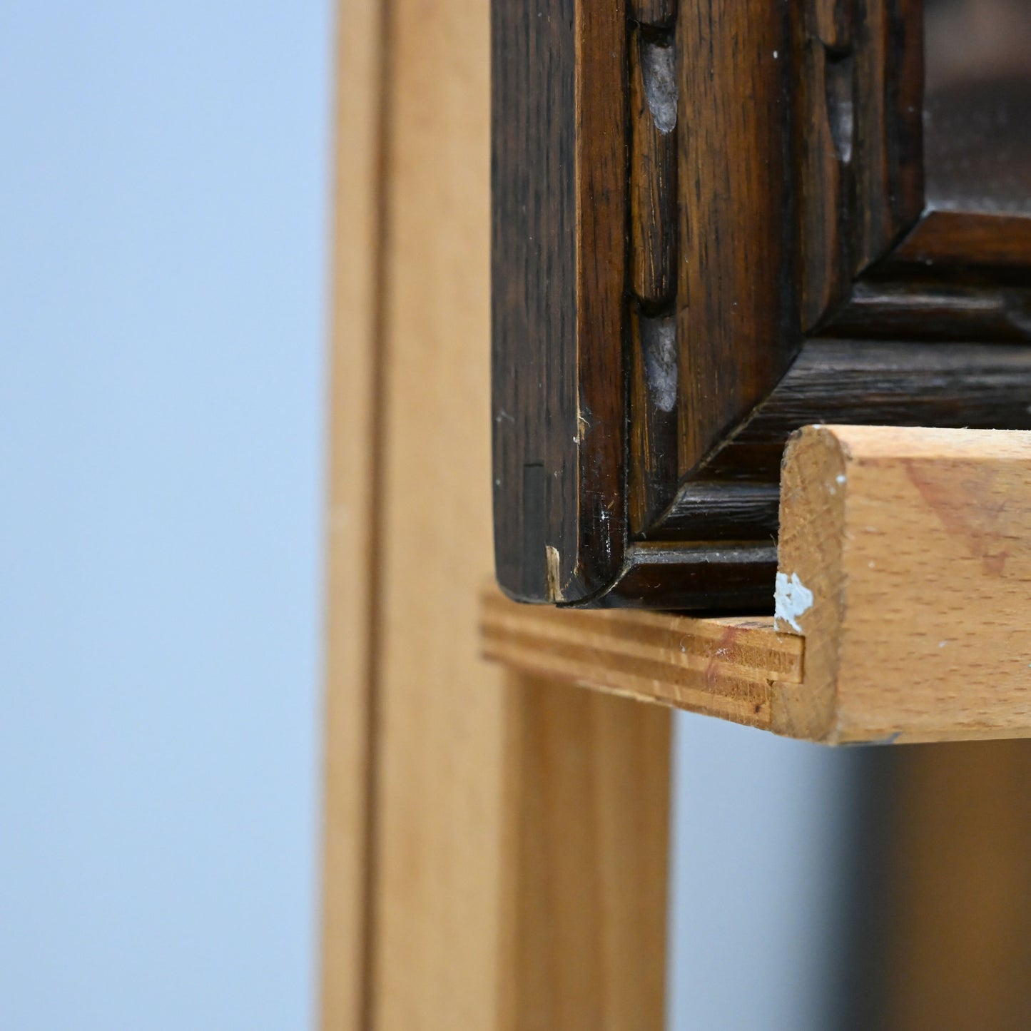 Old Charm Oak Framed Wall Mirror Heavy 80cm x 52cm Light Oak FREE Delivery. SBR9888/0912D