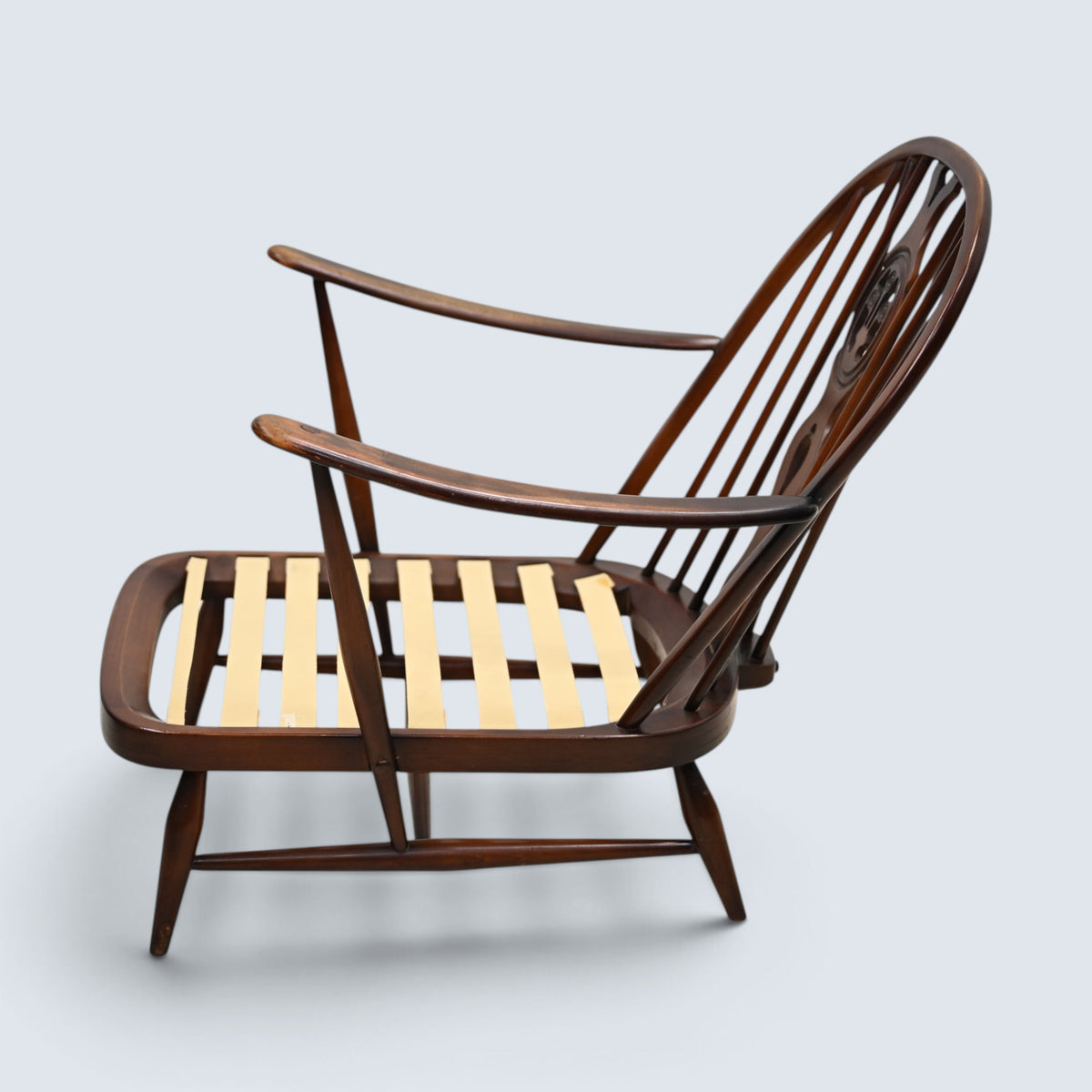 Ercol Fleur-De-Lyes Easy Chair Frame No Cushions New Webbing FREE UK Delivery*