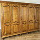 Wardrobe Vintage French Style Oak Five Door Carved Armoire Cabinet LOT 6111