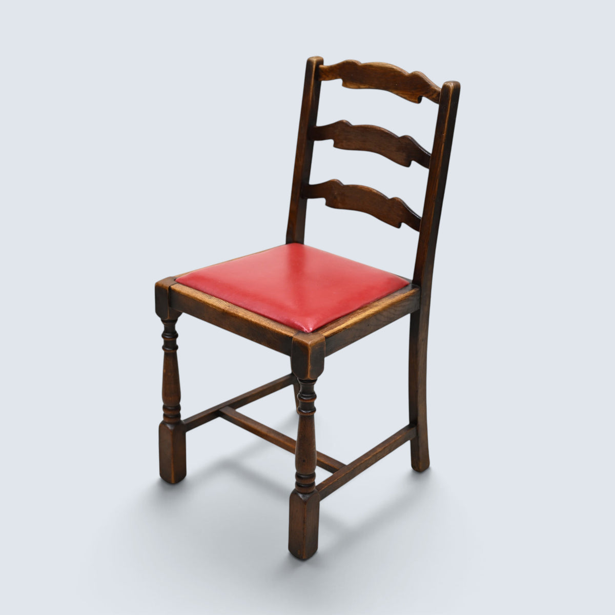 6 Maple & Co Dining Chairs Red Seat Pads Includes 2 Carvers FREE UK Delivery*