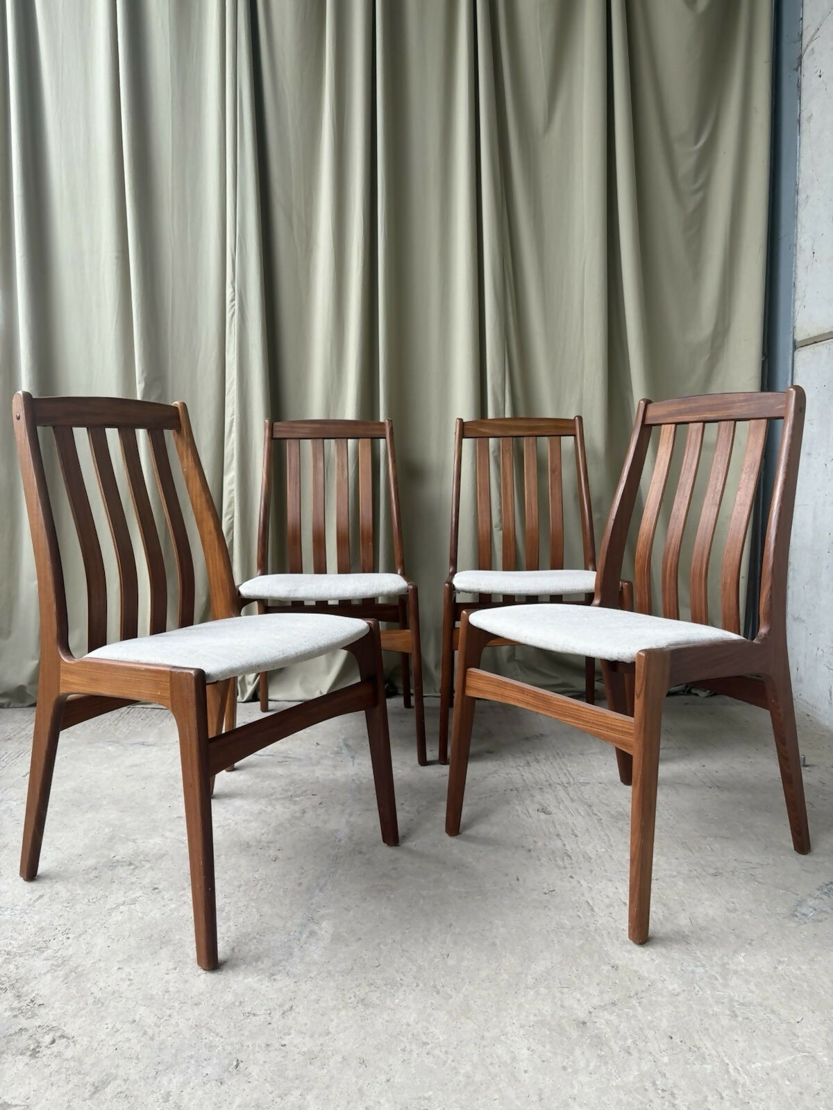 Vintage Mid Century 4 Schonning & Elgaard Danish Dining Chairs Retro Scandi R1005