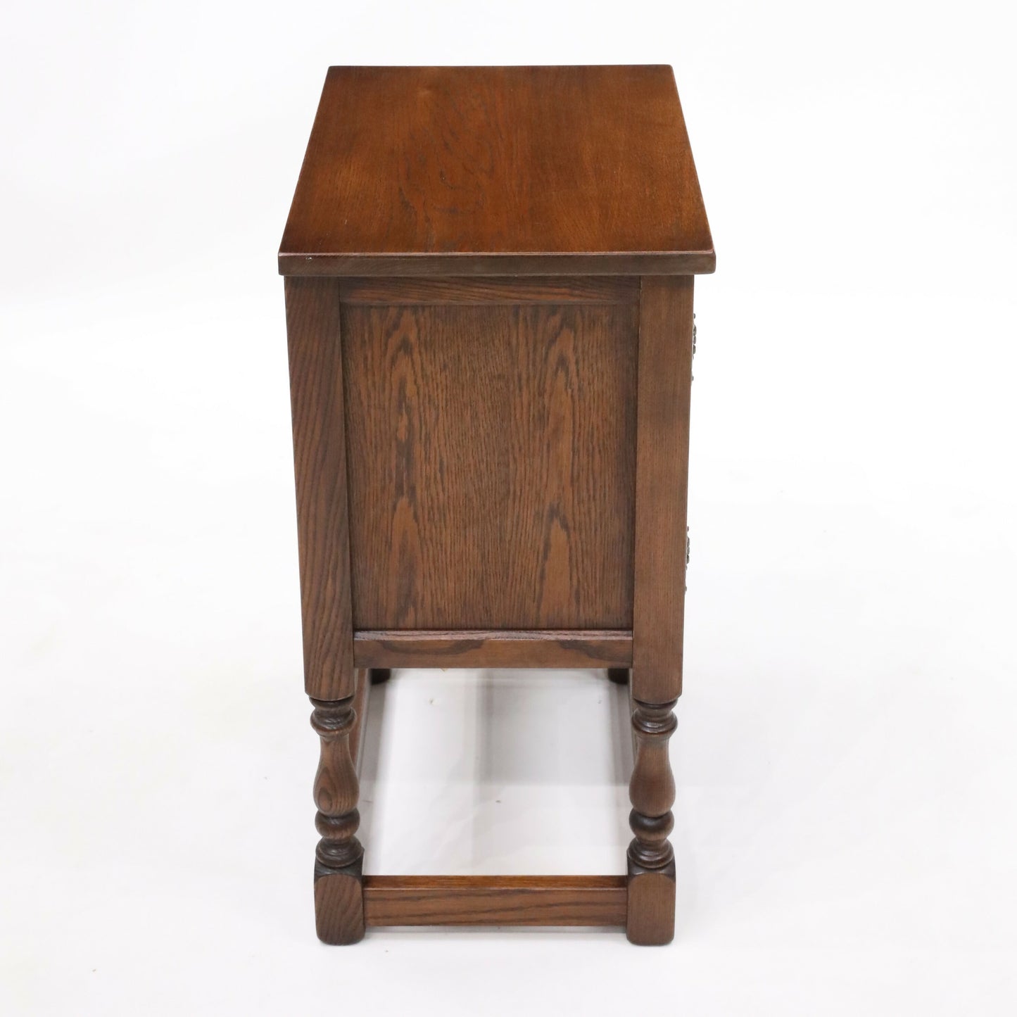 Old Charm Pedestal Cabinet Cupboard Linenfold Doors Tudor Brown FREE DELIVERY*. SBR9485/2308D