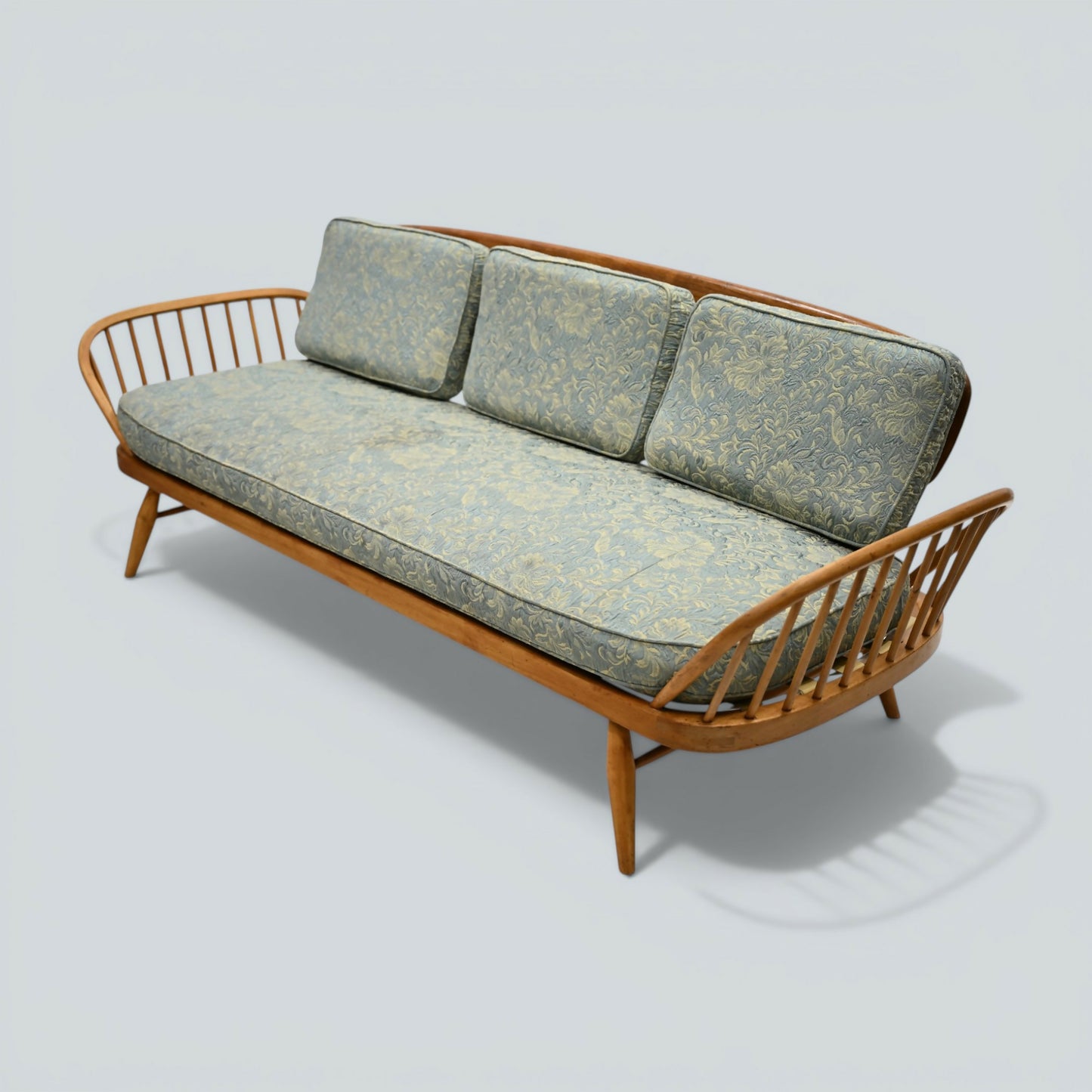 Ercol Studio Couch Day Bed New Webbing Light Finish Model 355 FREE UK Delivery