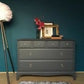 Dark grey solid mahogany stag Chest Of Drawers