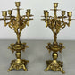 Pair of Candelabras Vintage French Style Ornate 5 Arm Candle Holders LOT 6475