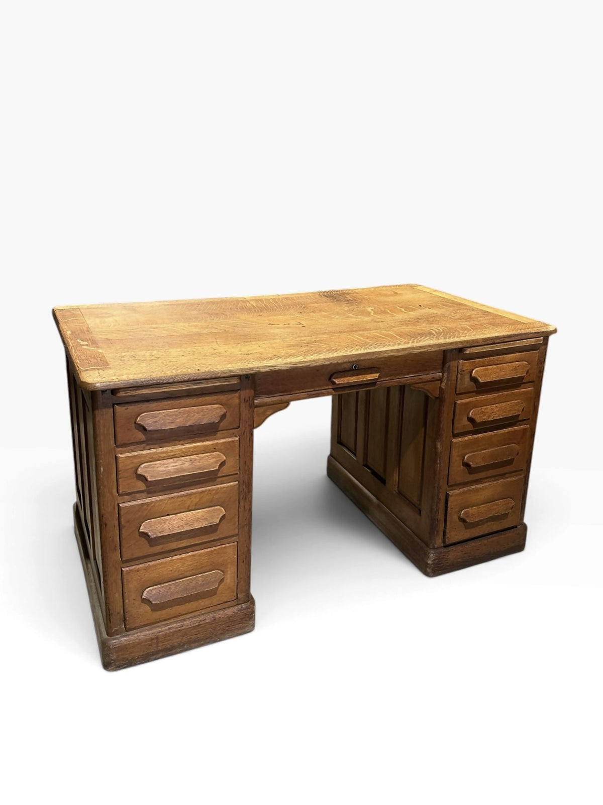 Art Deco period Oak pedestal desk