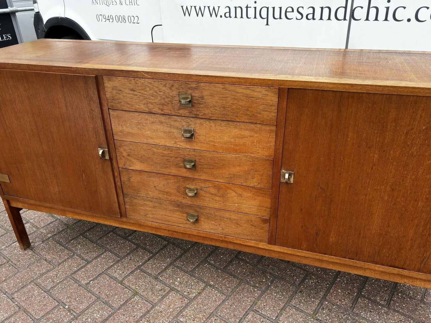 Mid Century Sideboard By Ole Gjerlov Knudsen & Torben Lind. Model “Moduline