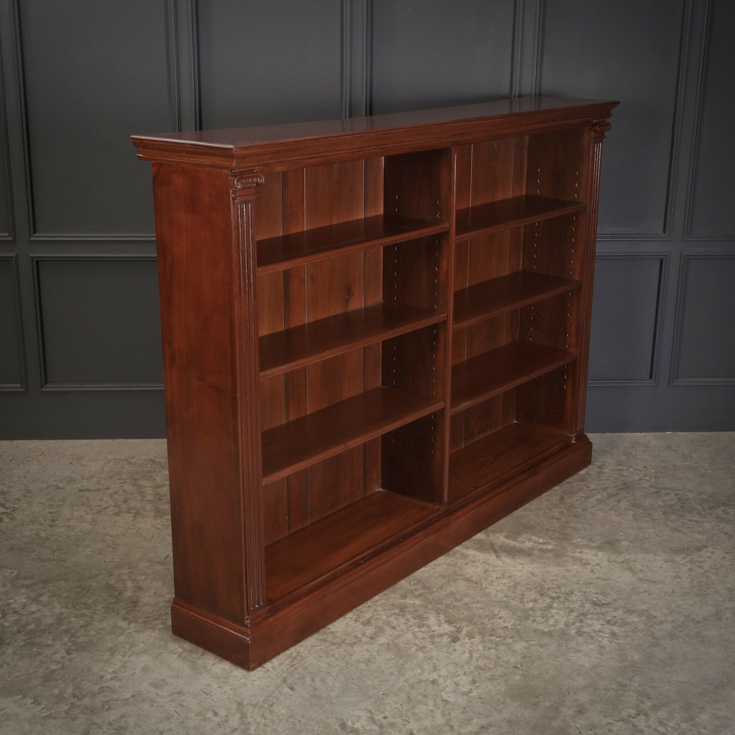 Vintage Victorian Oak Open Bookcase