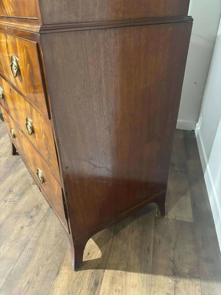 Edwardian Mahogany Chest On Chest