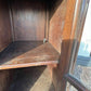 Arts & Crafts French Walnut Bookcase / Cupboard With Fitted Shelves & Drawers