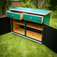 Green & Gold Repainted Pine Sideboard Dresser