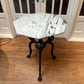Cast Iron Lions Head Table with Marble Top