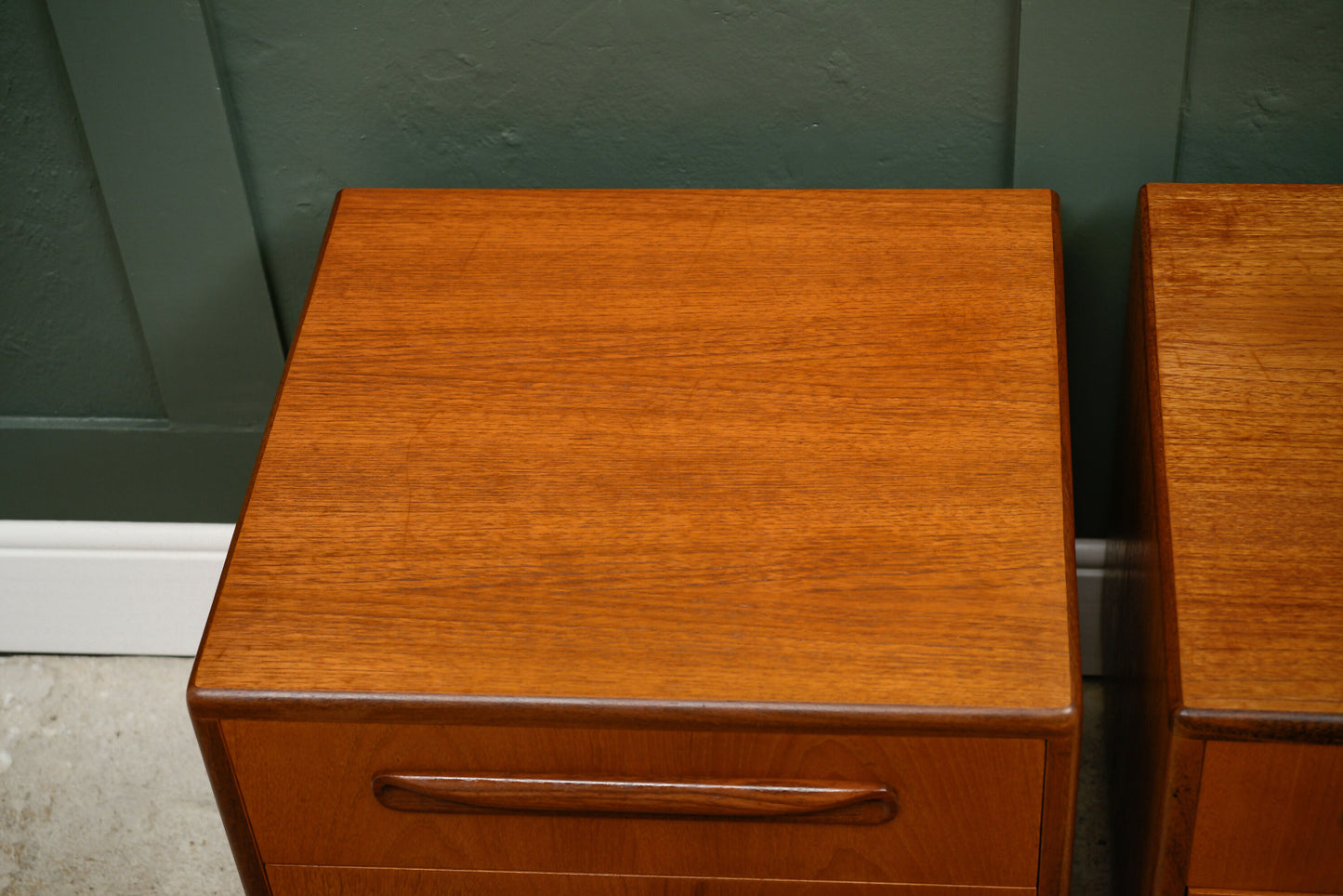 Pair G Plan Fresco Teak Bedside Tables - Mid Century 1970s