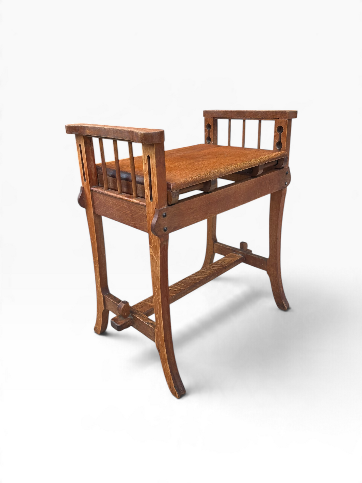 Arts and Crafts period adjustable stool