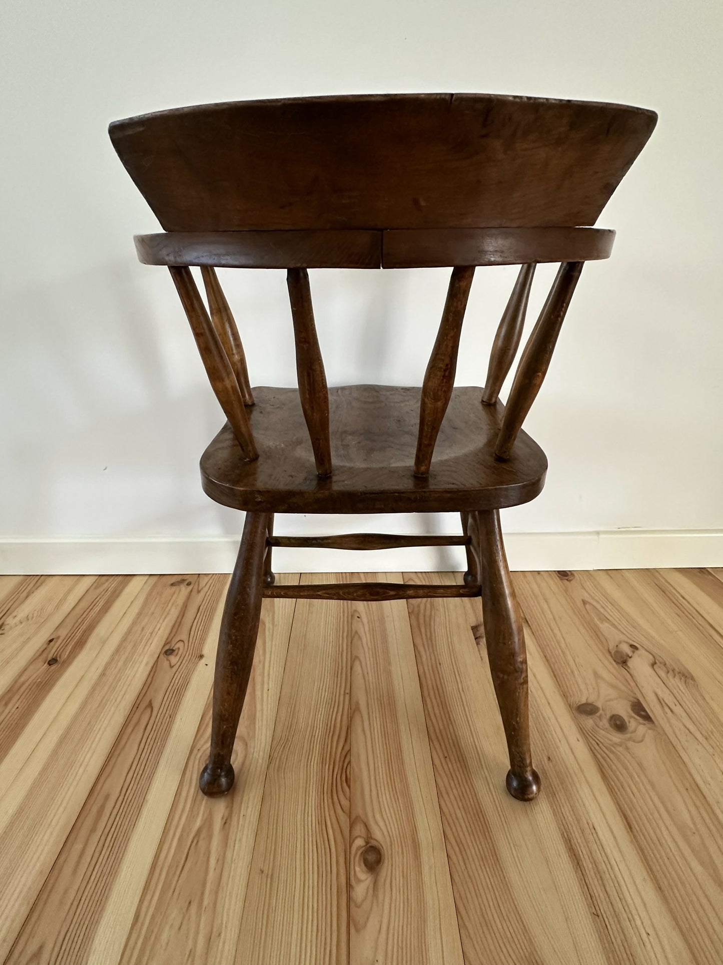 CC41 Captains Chair English Elm and Beech Chair Arts & Crafts Style Vintage Office Desk Chair