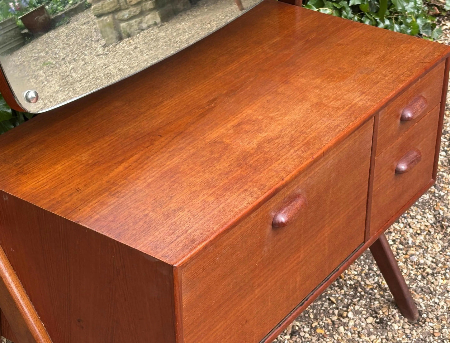 Vintage 1960's Ølholm Møbelfabrik Teak Vanity Table