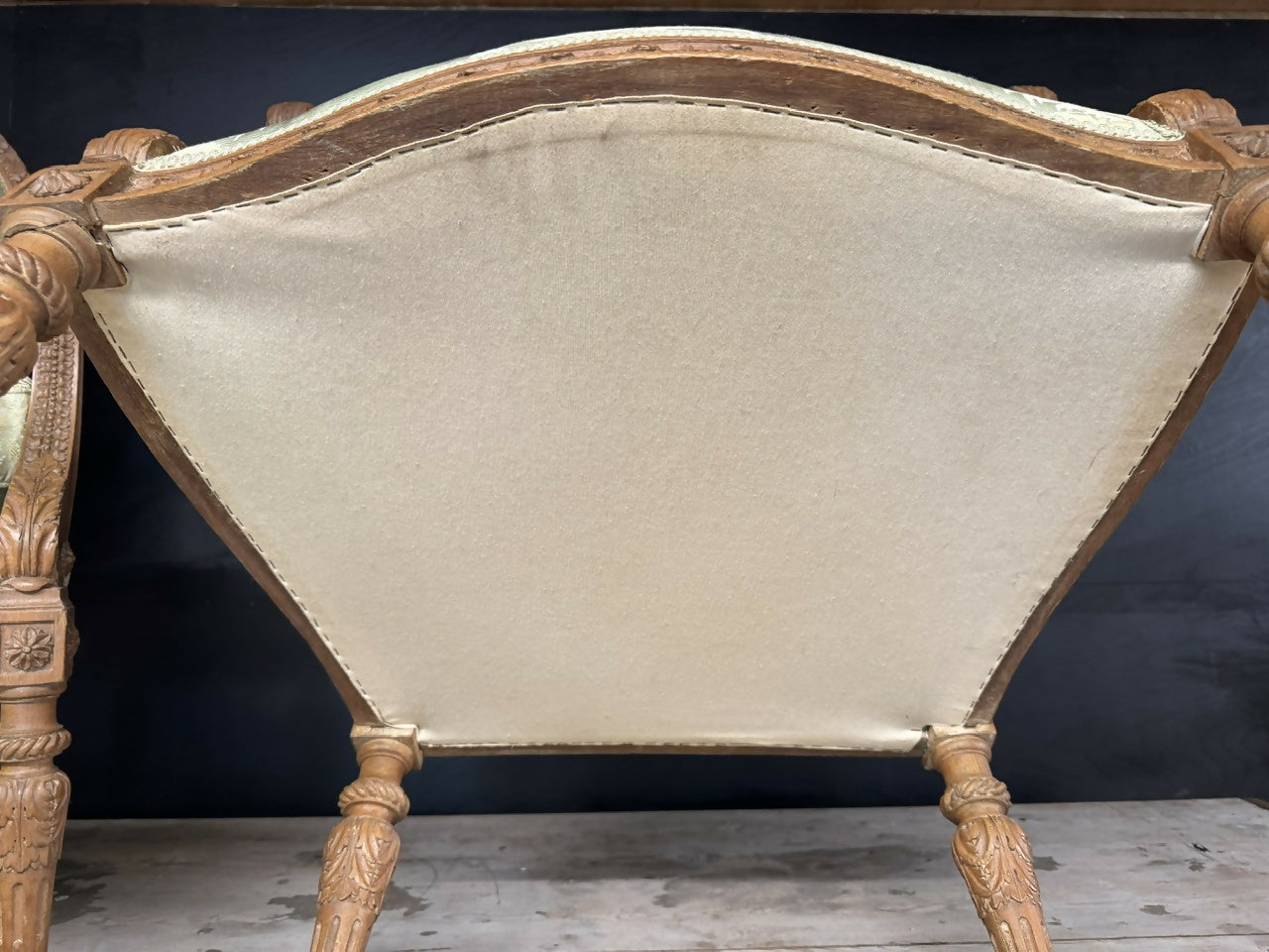 Generous Pair French Bergere Arm Chairs