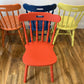 Hand Painted Multi Coloured Dining Chairs
