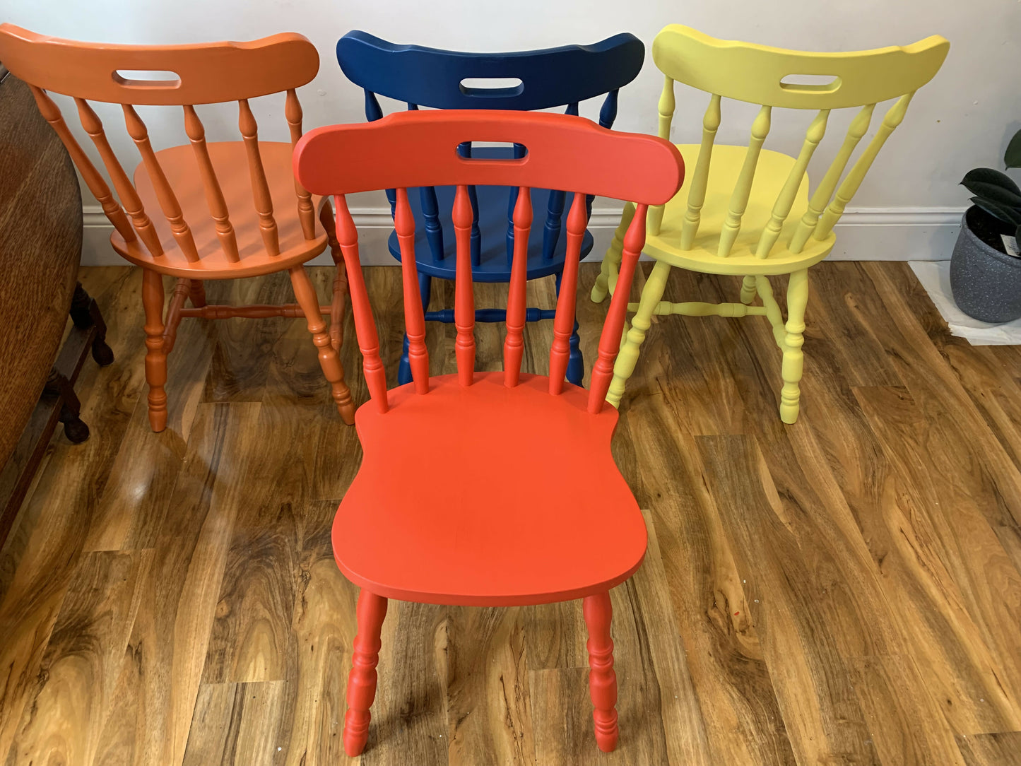 Hand Painted Multi Coloured Dining Chairs
